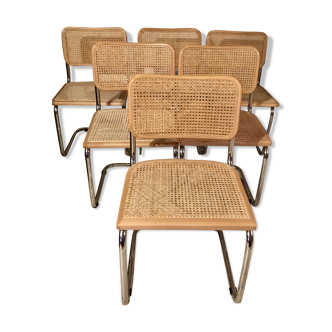 Suite 6 chaises B32 Cesca Marcel Breuer
