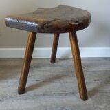 Cowhide tripod stool