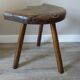 Cowhide tripod stool