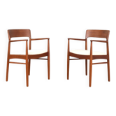Chaises de salle à manger en teck danois par Henning Kjærnulf pour Korup Stolefabrik, années 1960.