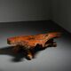 Coffee table made from sequoia root, American craftsmanship, Redwood Park, California, around 1970.