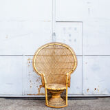Emmanuelle wicker chair, 70s