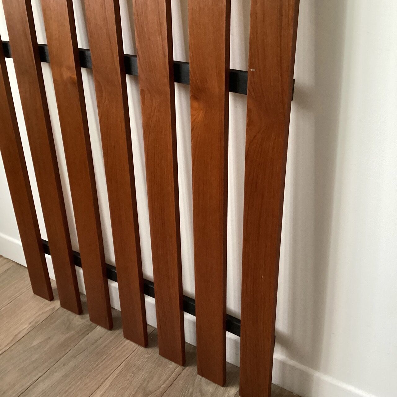 Wooden wall coat rack