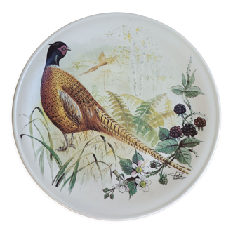 Porcelain seat Limoges pheasant decoration