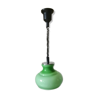 Green opaline hanging lamp
