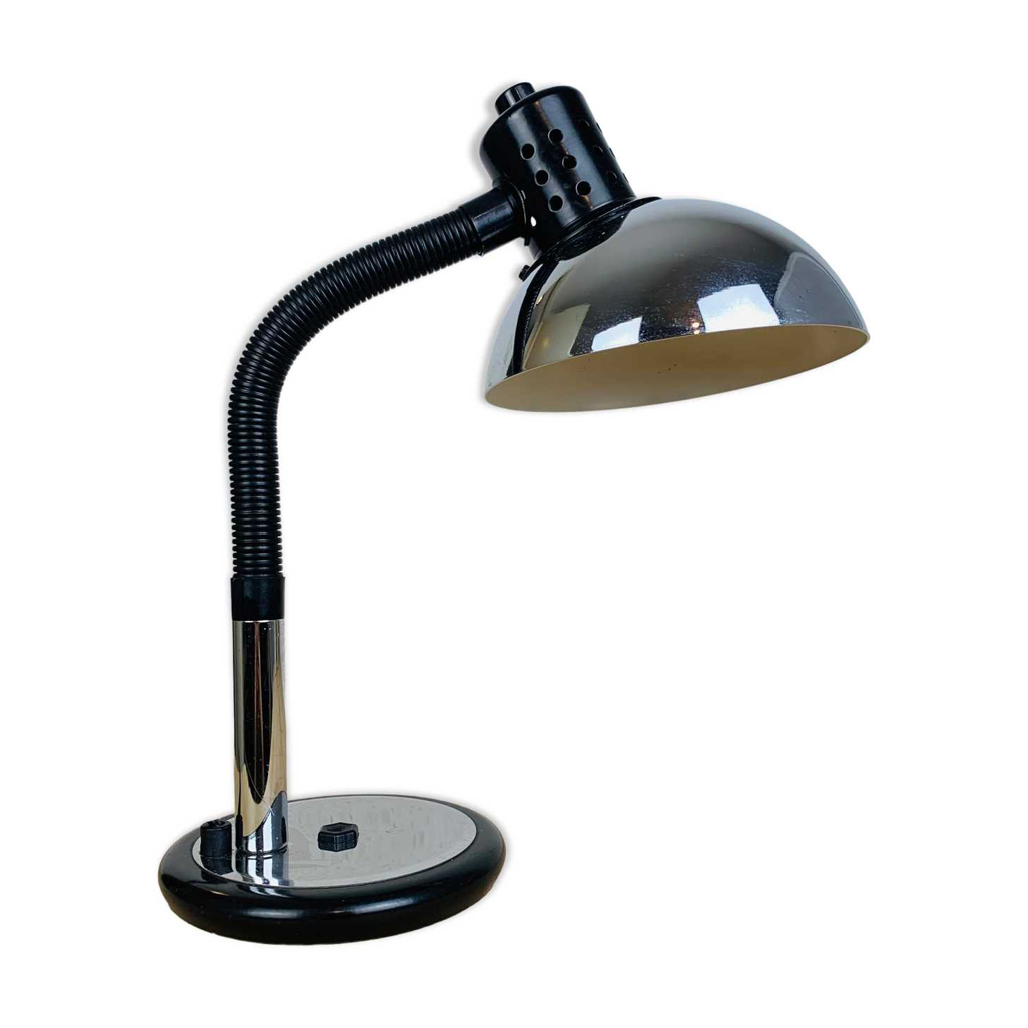 Aluminor chrome metal desk lamp