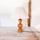 Lamp in wood and recycled cotton