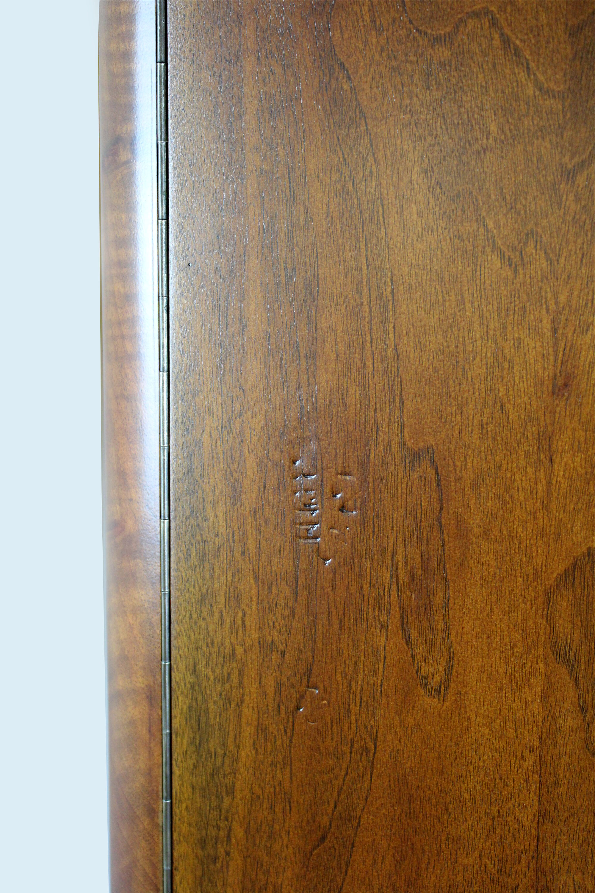 Bauhaus chromed tubular steel and walnut wardrobe, 1930s