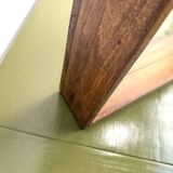 Square modernist wooden mirror — Scandinavian style, 1970s