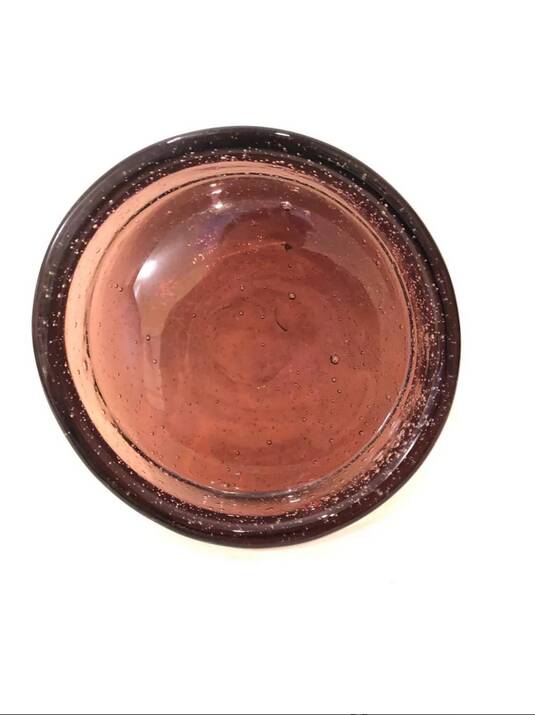 Pink bubble glass empty pocket, 1970