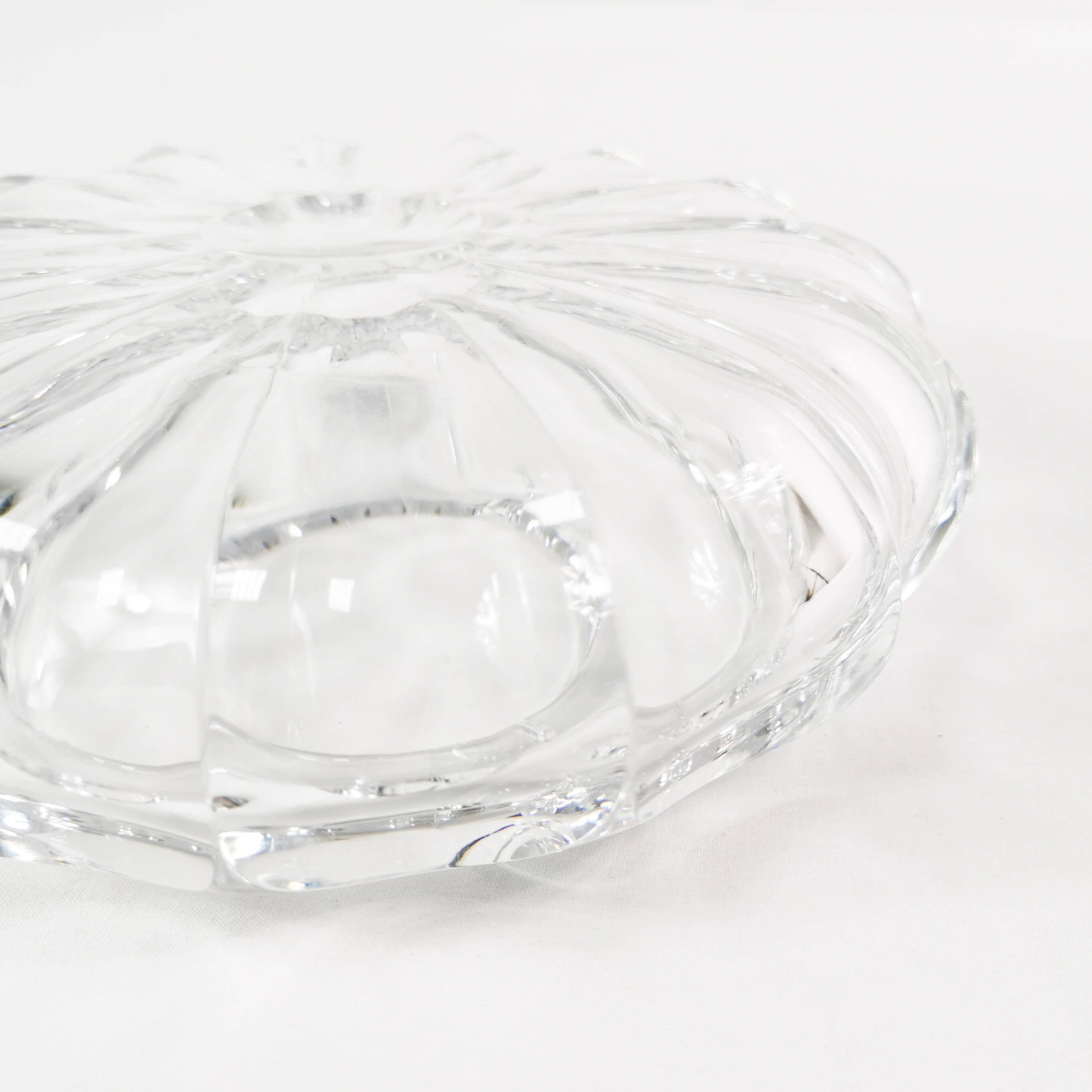 Mid Century Crystal Ashtray, Belgium 1960s