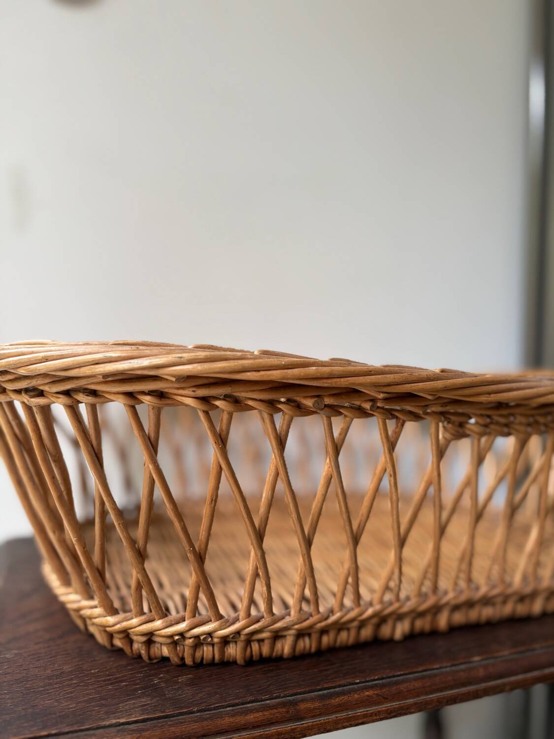 Vintage rattan basket