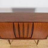 Mid-Century Teak Highboard, Denmark, 1960s