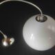 Suspension globe blanc opaline
