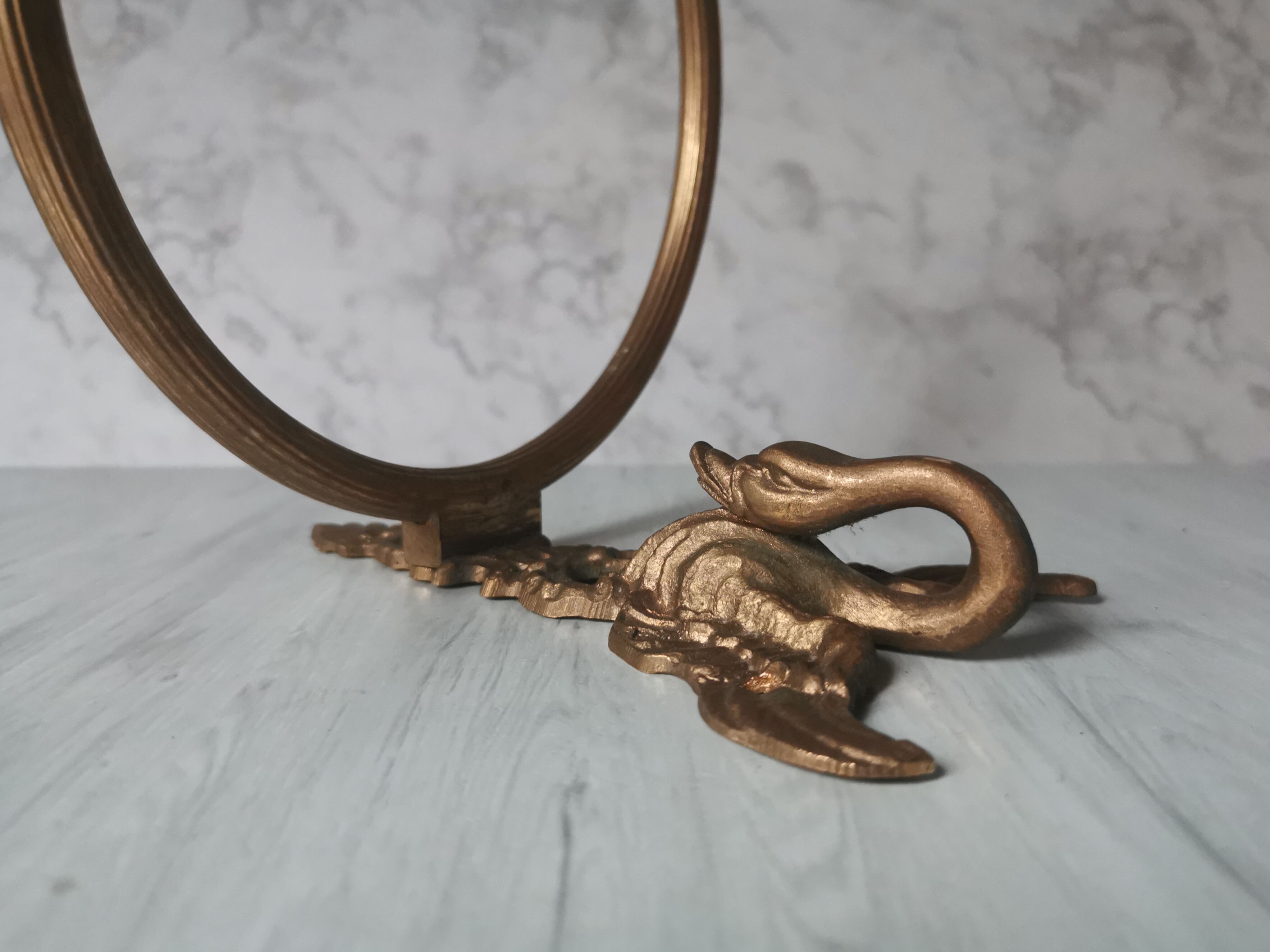 Old swan towel rack