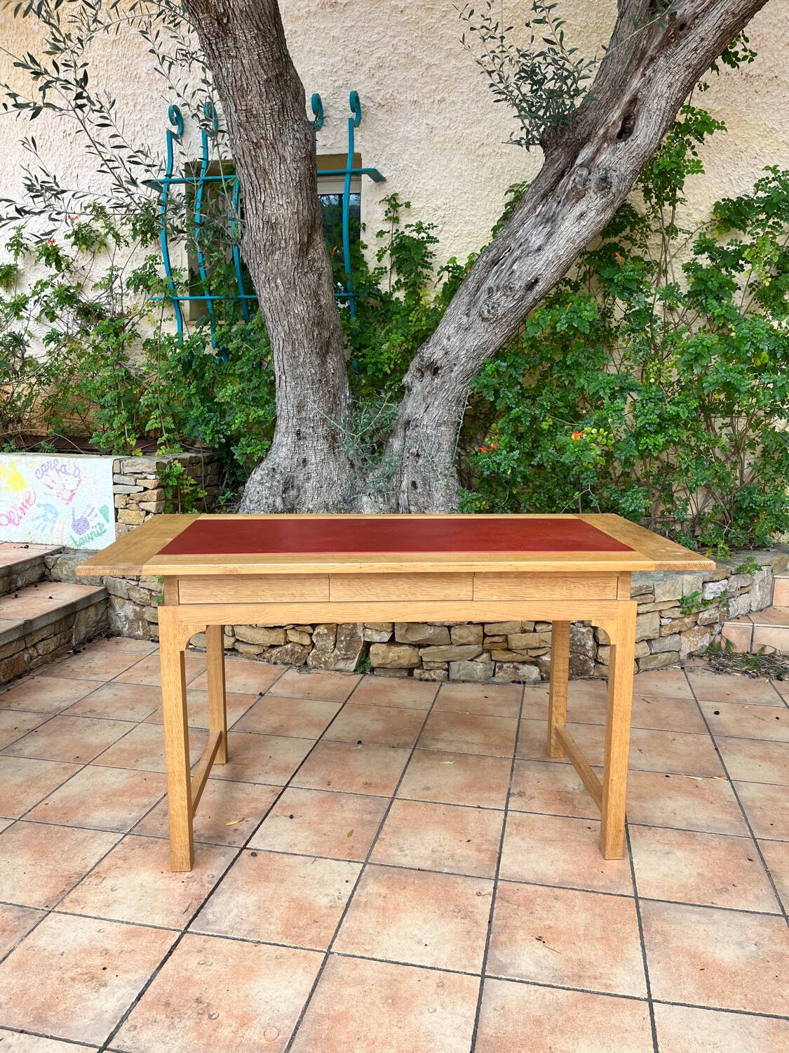 Solid oak design desk 1960