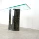 Vintage black marble console table by Cattelan Italy, 1980s