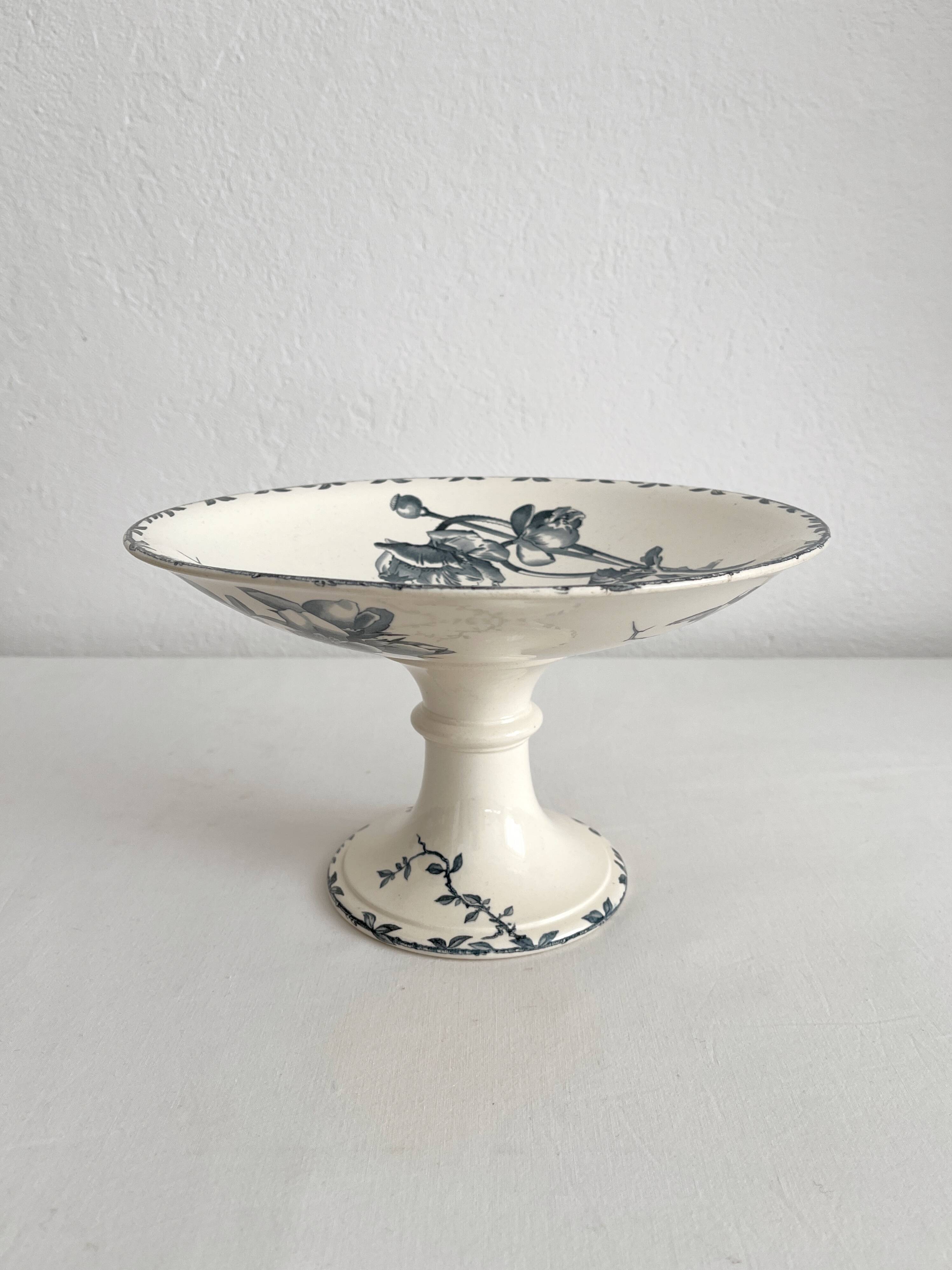 Earthenware compote "Oxford" Choisy le Roi