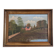 Vintage original landscape oil painting, signed countryside art, c. 1930