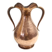 Embossed Copper Amphora Vase / Umbrella Stand by Egidio Casagrande, Italy