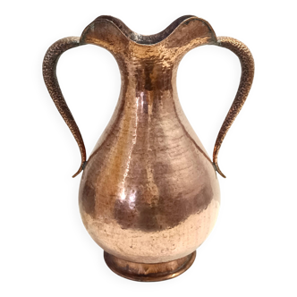Embossed Copper Amphora Vase / Umbrella Stand by Egidio Casagrande, Italy