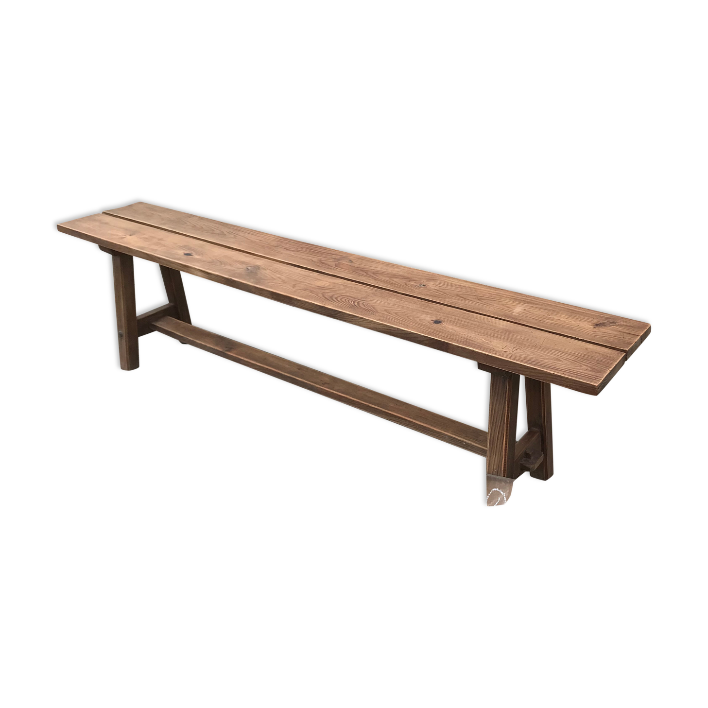 Massive larch farm bench