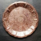 Chiseled copper dish