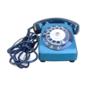 Telephone à cadran bleu des années 70 80