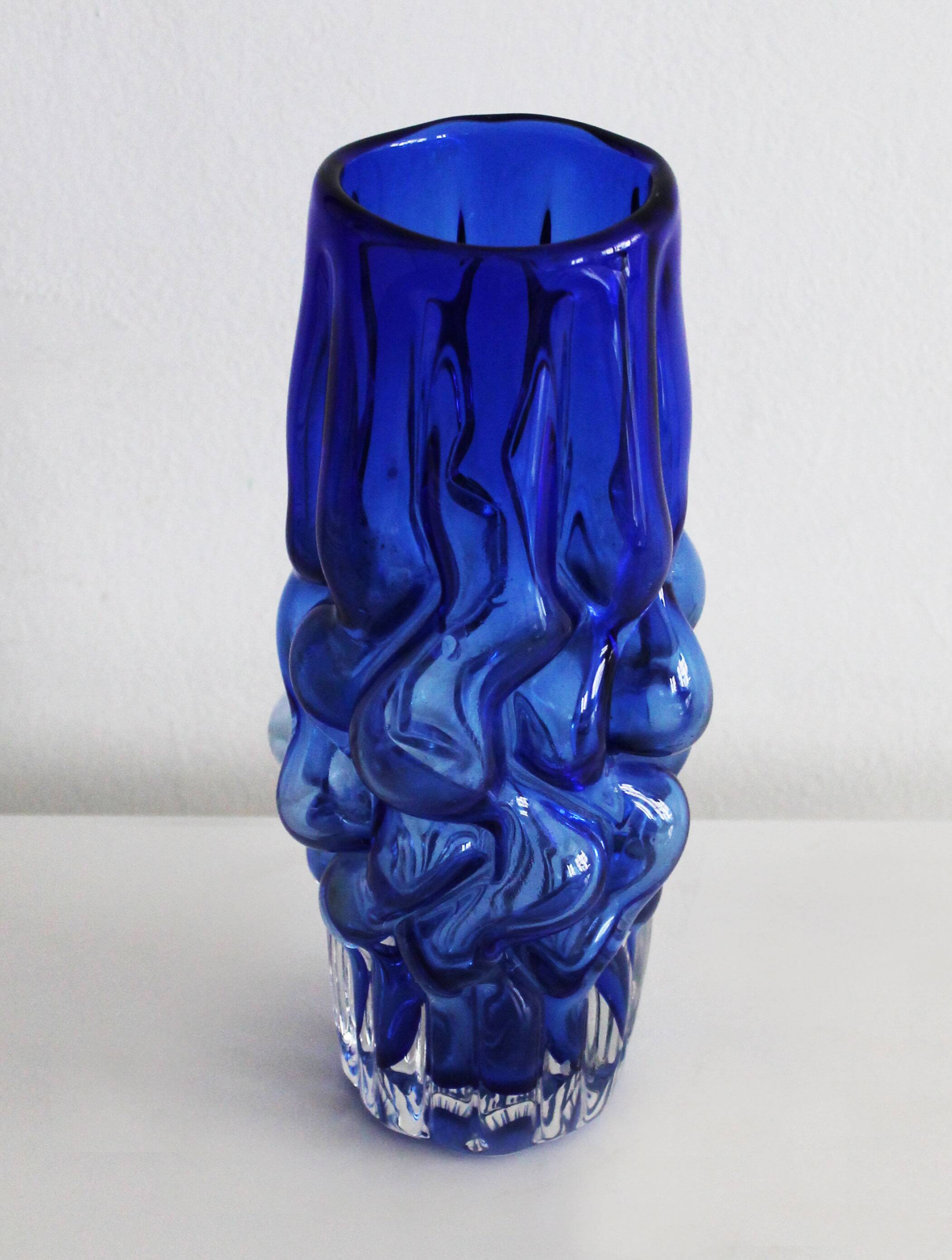 1960's Flower Vase by Pavel Hlava for Novy Bor Glasswork