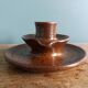 Cellar rat hand candle holder with pyrite terracotta