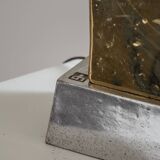 BRUTALIST BRONZE LAMP, DAVID MARSHALL, 1980s