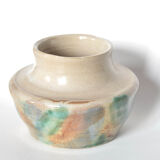 Handcrafted stoneware vase signed