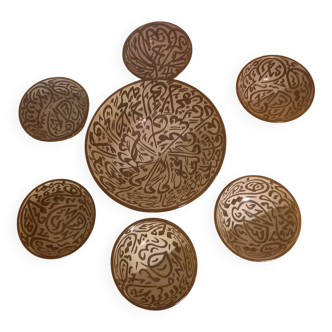 Set of 6 bowls and a salad bowl.