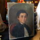 Children's portrait on canvas 19th