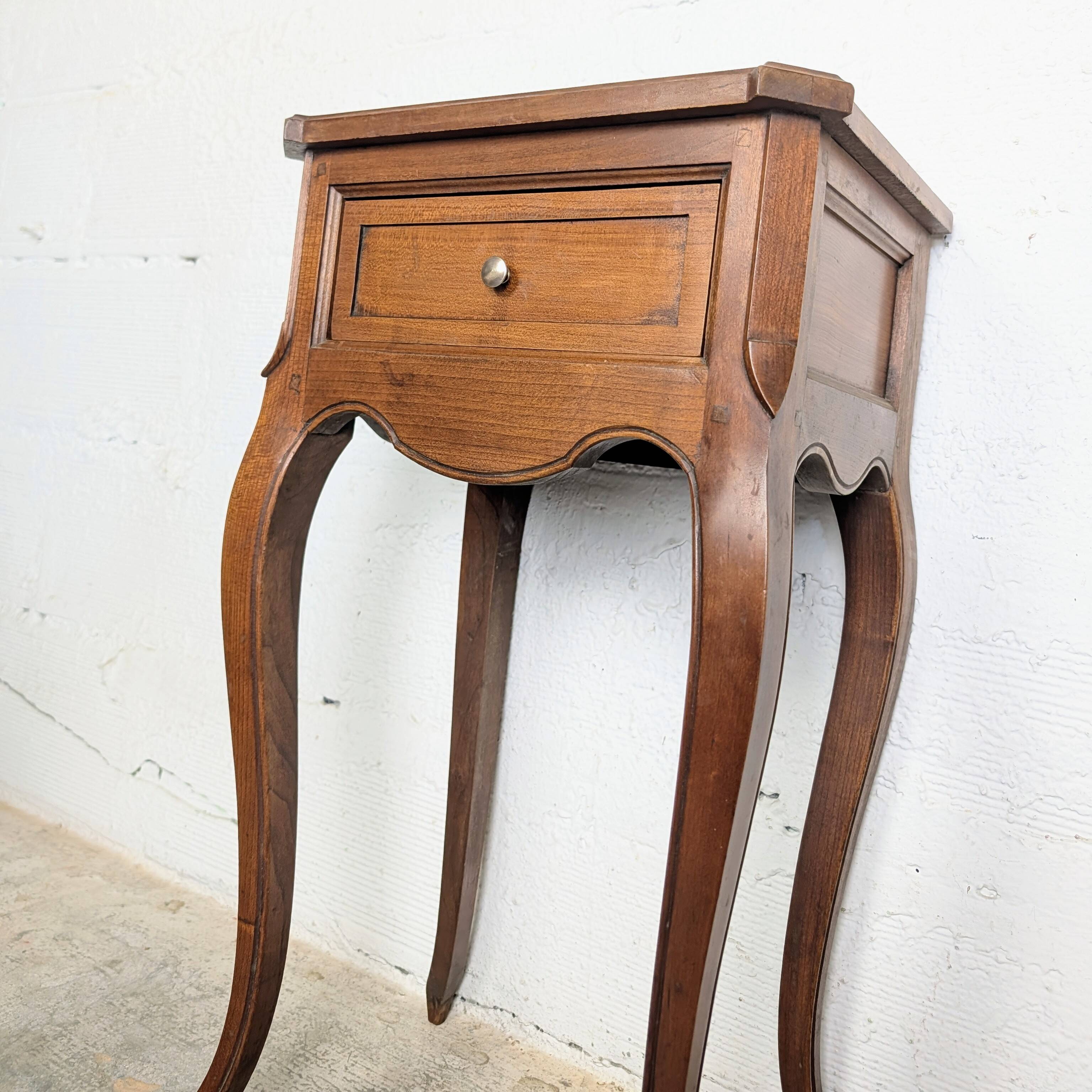 Louis XV style bedside table in solid wood
