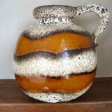 West Germany fat lava round vase