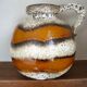 West Germany fat lava round vase