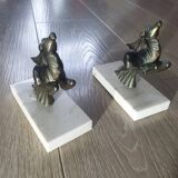 Pair of Deer bookends signed FRANJOU Art Deco