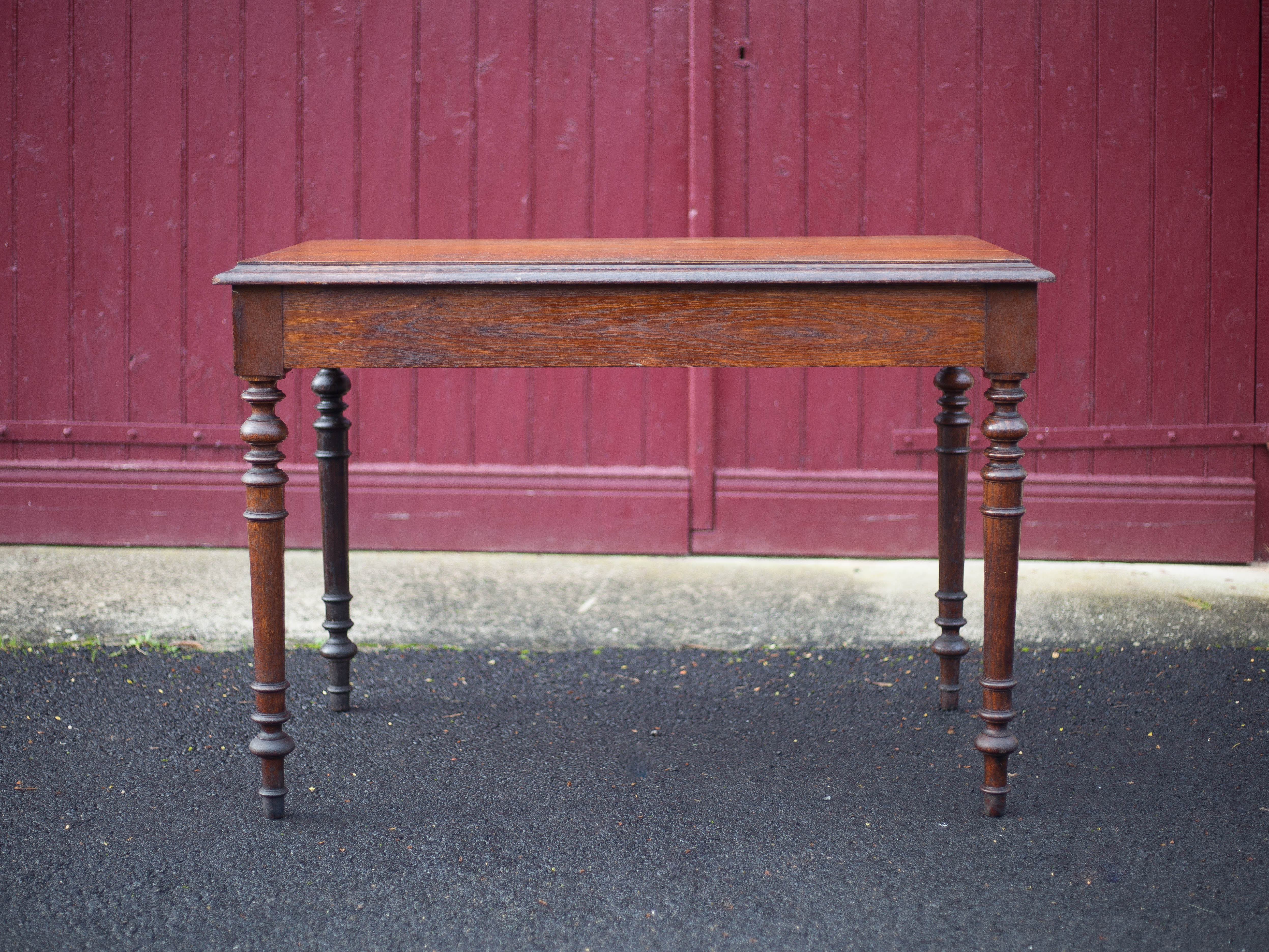 Table or desk Louis Philippe with two drawers