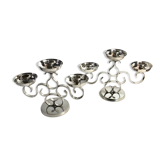 Bougeoirs modèle arabesque, Christofle collection Gallia