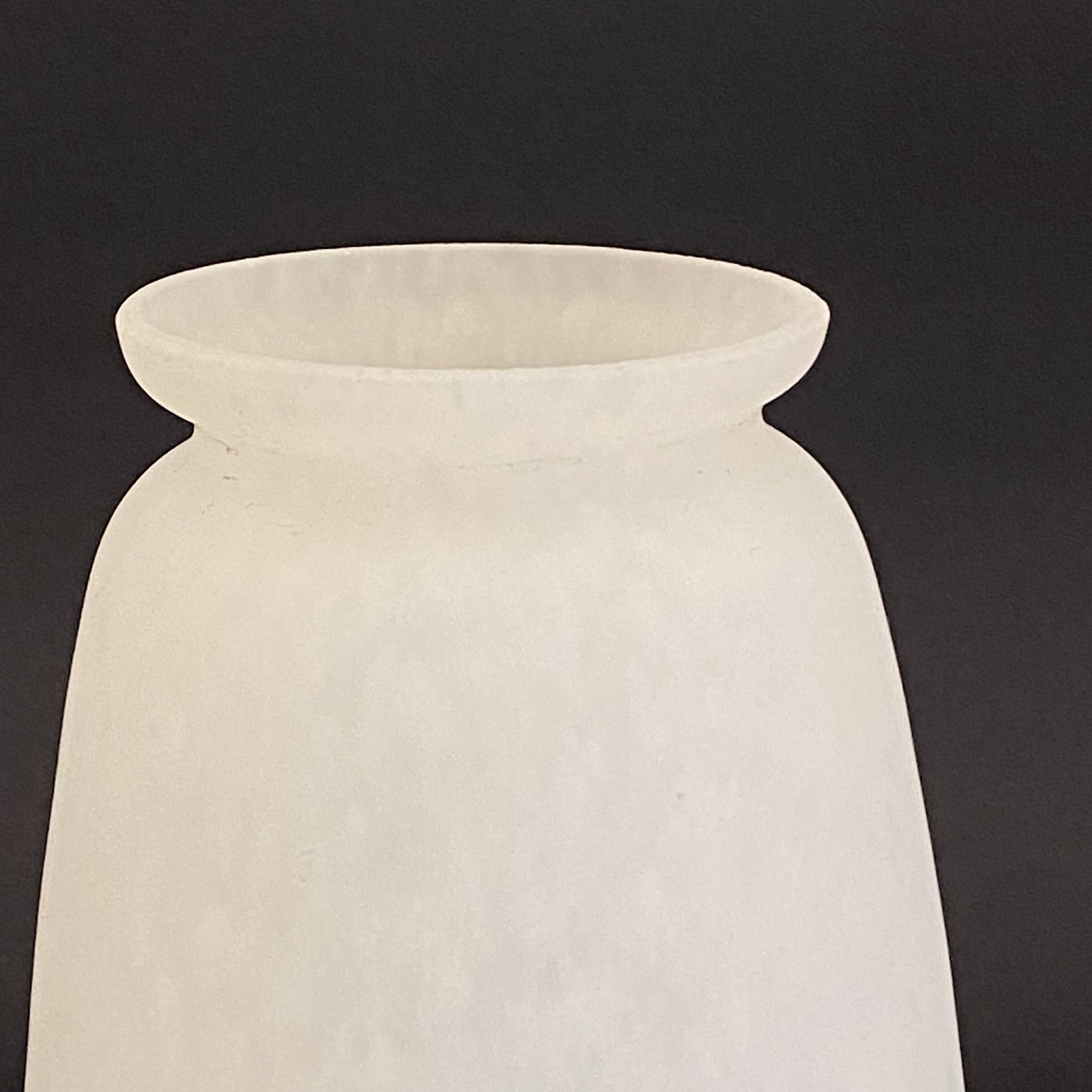 Green glass paste tulip signed Rethondes