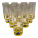Set of 10 vintage orangeade glasses