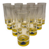 Lot de 10 verres à orangeade vintage