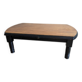 Table basse ancienne noire et bois