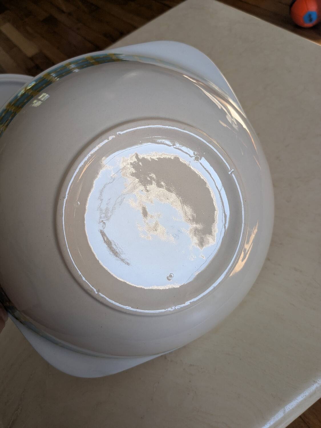 Golden clover soup tureen, Digoin Sarreguemines