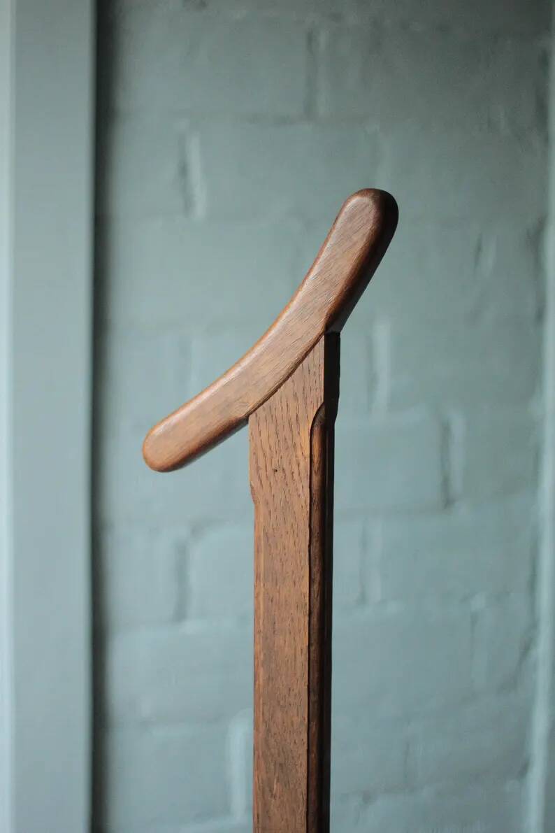 Wooden step stool for vintage library, stepladder, furniture for library, decor