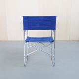 Vintage italian chrome folding chair, 1960s