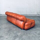 Mid-Century Modern Italian Leather 3-Seater Sofa, 1970s