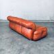 Mid-Century Modern Italian Leather 3 Seat Sofa, 1970s