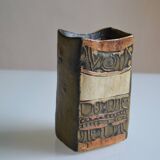 Brutalist stoneware vase by Louis Hudson circa 1950-1970
